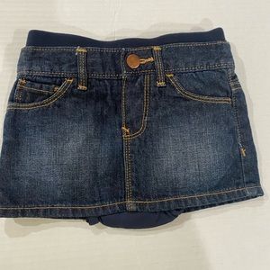 Gap Jean baby girl dark denim skort size 6-12 months